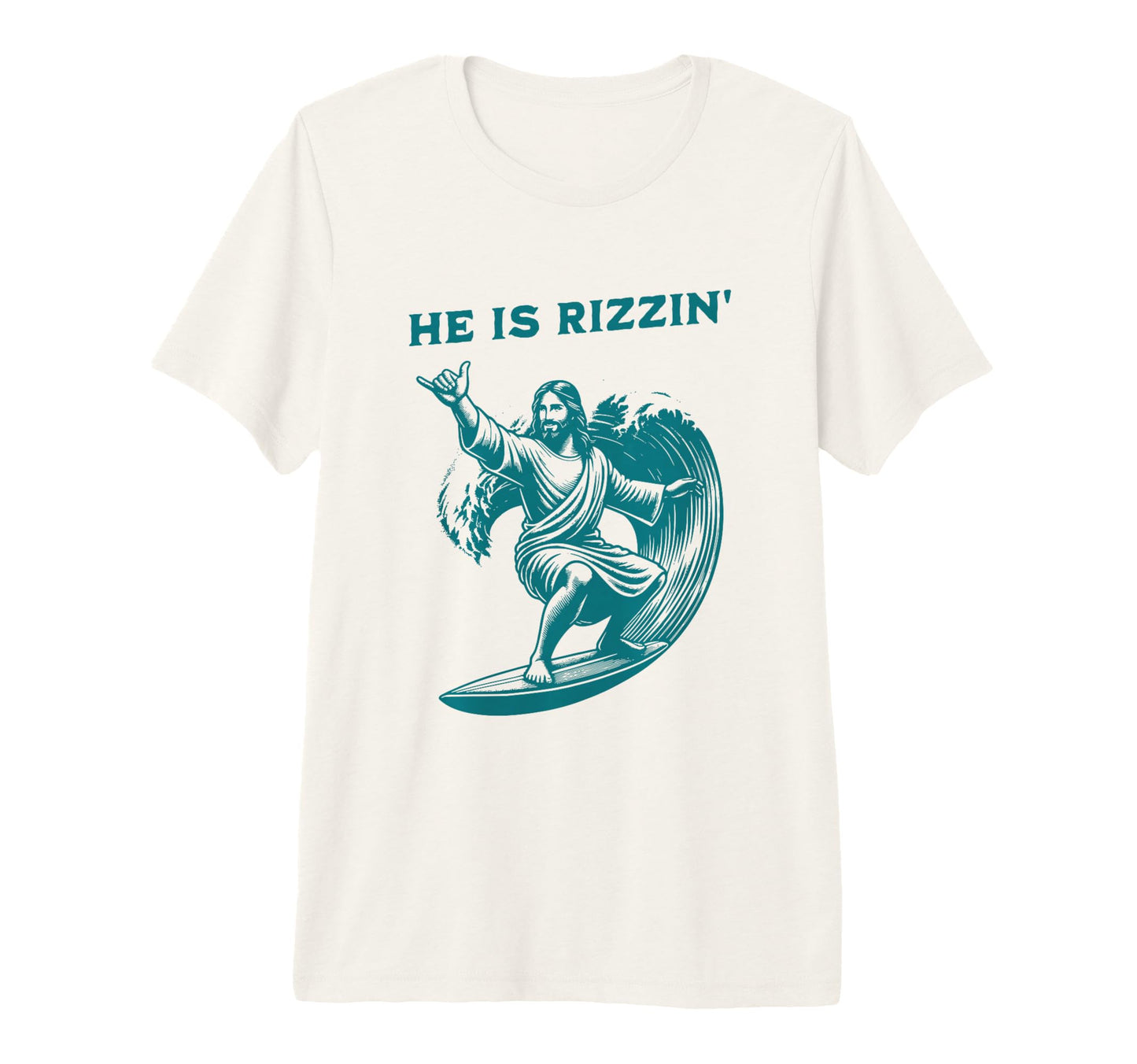 He Is Rizzin Jesus Surfing Funny Easter T-Shirt - Unique Graphic Men Women - T-Shirt, Sweatshirt, Hoodie