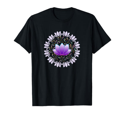 Lotus Flower Floral Mandala Yoga T-Shirt - Aesthetic Graphic for Adults - T-Shirt, Sweatshirt, Hoodie