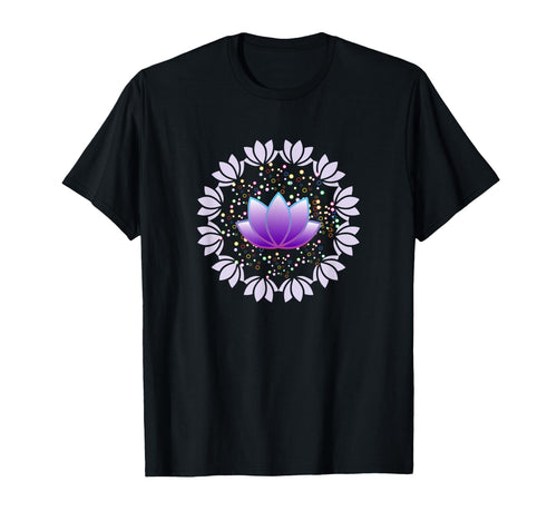 Lotus Flower Floral Mandala Yoga T-Shirt - Aesthetic Graphic for Adults - T-Shirt, Sweatshirt, Hoodie
