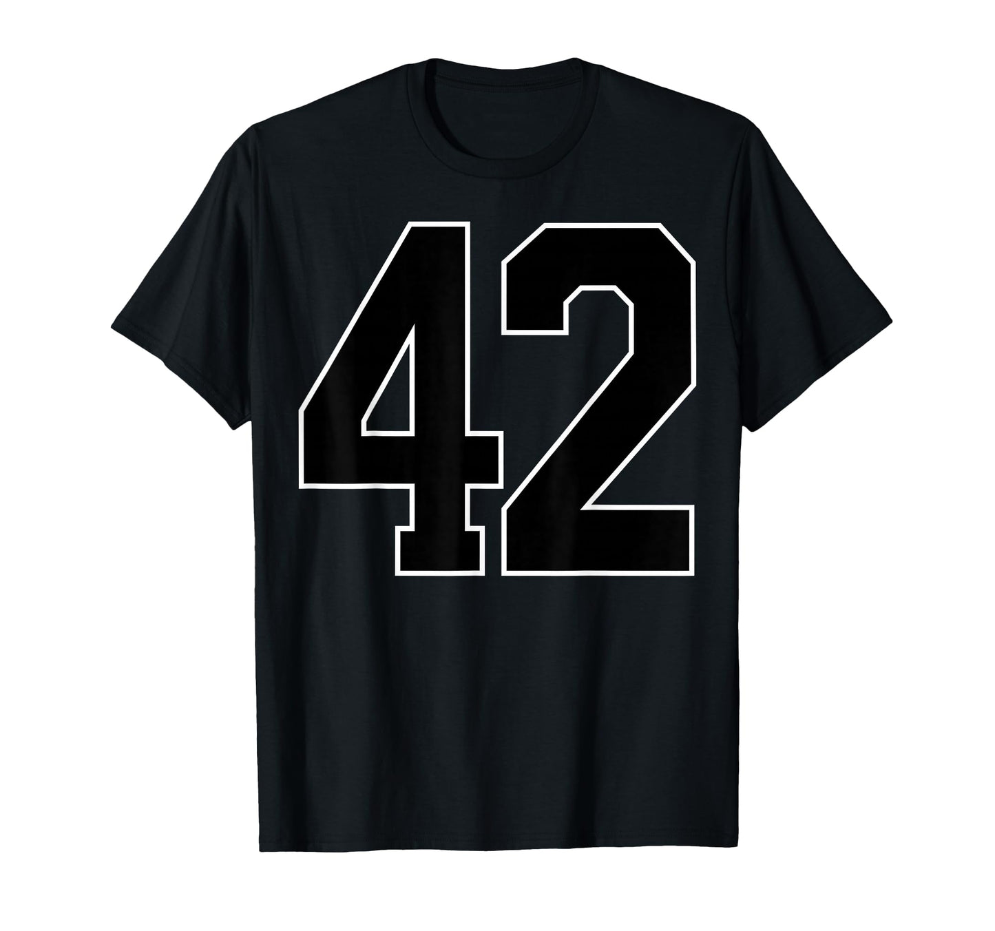 Black Sports Team Number 42 Fan T-Shirt - Aesthetic Graphic for Adults - T-Shirt, Sweatshirt, Hoodie