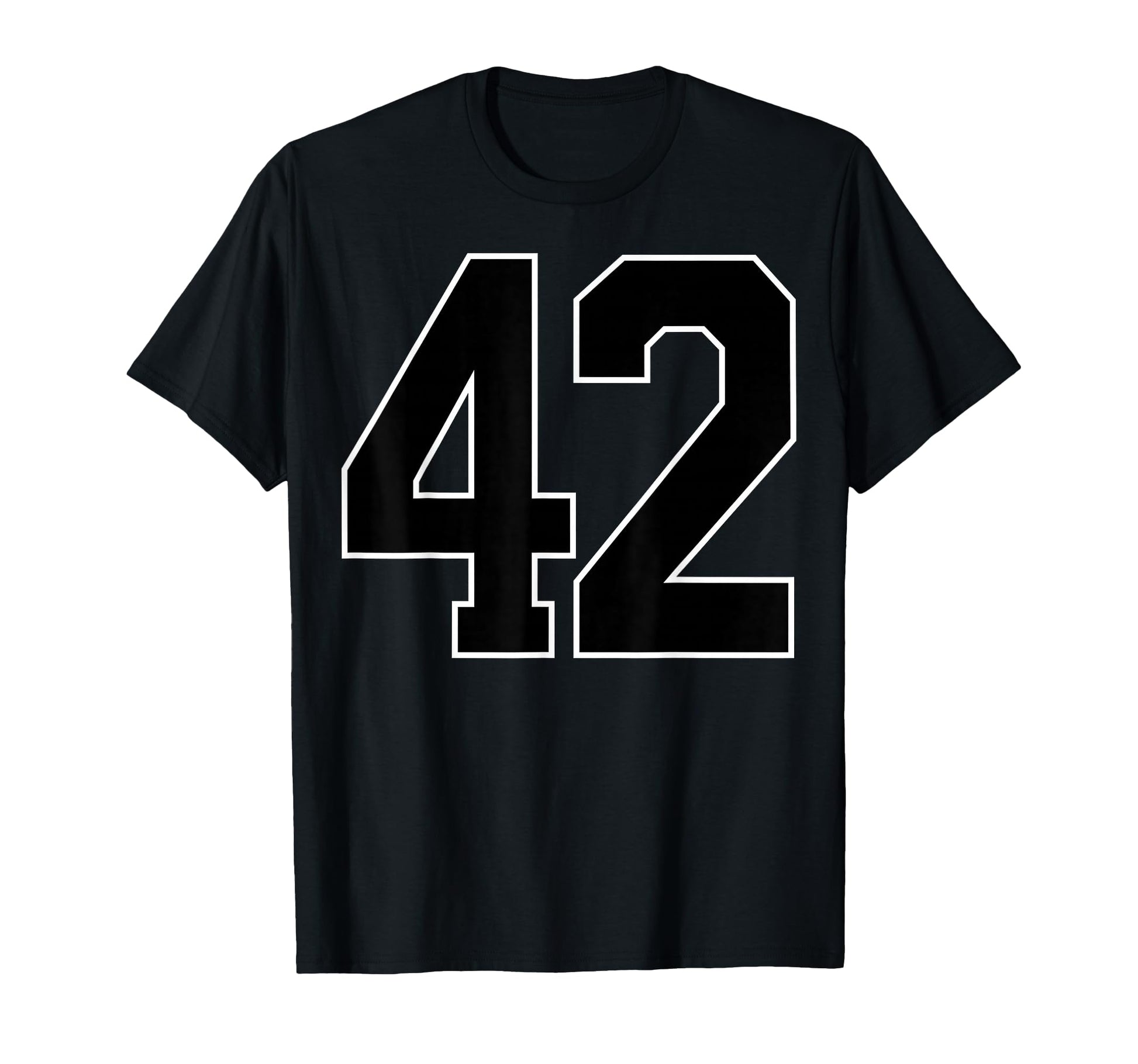 Black Sports Team Number 42 Fan T-Shirt - Aesthetic Graphic for Adults - T-Shirt, Sweatshirt, Hoodie