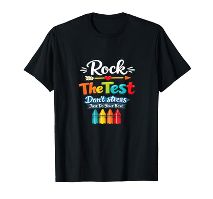 School Test Rock Test Teacher T-Shirt - Unique Graphic for Adults - T-Shirt, Sweatshirt, Hoodie