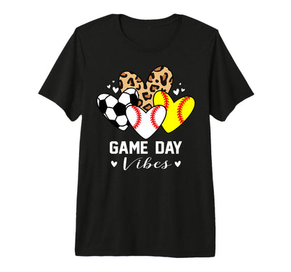 Game Day Vibes Funny Baseball Softball T-Shirt - Unique Graphic Unisex - T-Shirt, Sweatshirt, Hoodie