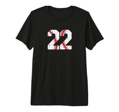 Baseball Player Jersey Number 22 22 T-Shirt - Aesthetic Graphic Unisex - T-Shirt, Sweatshirt, Hoodie