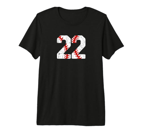 Baseball Player Jersey Number 22 22 T-Shirt - Aesthetic Graphic Unisex - T-Shirt, Sweatshirt, Hoodie
