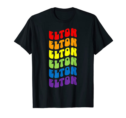 Elton Rainbow T-Shirt - Graphic Print for Adults - T-Shirt, Sweatshirt, Hoodie
