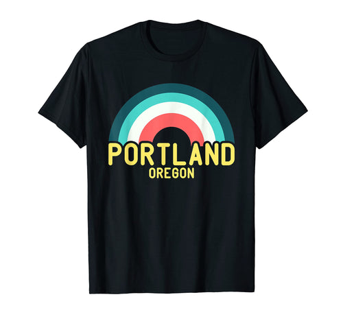 Portland Oregon Rainbow T-Shirt - Novelty Apparel Men Women - T-Shirt, Sweatshirt, Hoodie