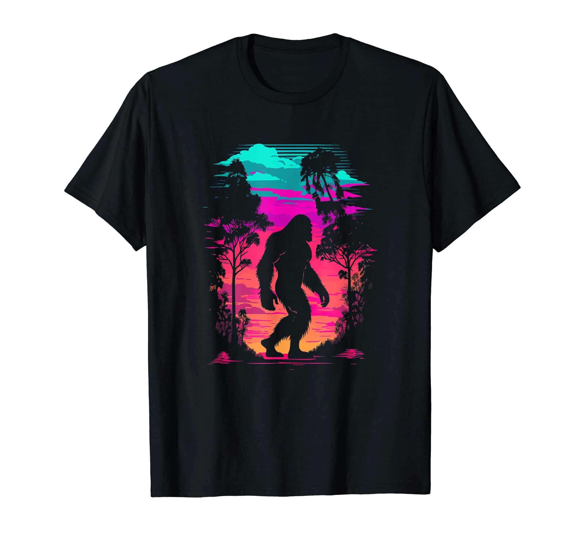 Bigfoot Vaporwave Aesthetic T-Shirt - Custom Art Print for Adults - T-Shirt, Sweatshirt, Hoodie