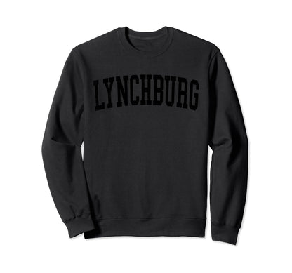 Lynchburg Va Distressed Black Sweatshirt - Minimalist Print for Adults - T-Shirt, Sweatshirt, Hoodie