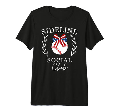 Sideline Social Club Coquette Baseball T-Shirt - Unique Graphic for Adults - T-Shirt, Sweatshirt, Hoodie
