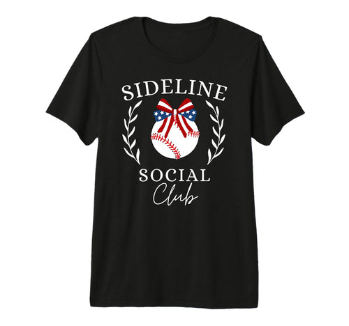 Sideline Social Club Coquette Baseball T-Shirt - Unique Graphic for Adults - T-Shirt, Sweatshirt, Hoodie