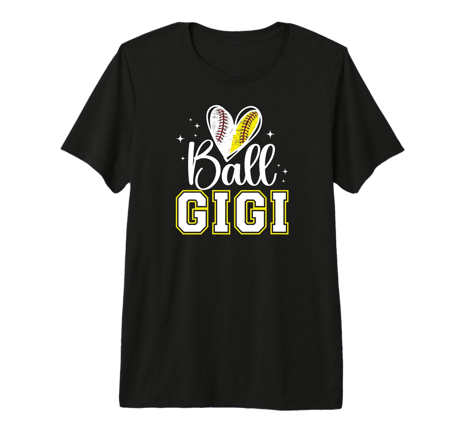 Ball Gigi Heart Baseball Softball T-Shirt - Minimalist Print for Adults - T-Shirt, Sweatshirt, Hoodie