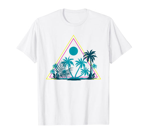 Palm Trees 80S Vaporwave Aesthetic T-Shirt - Novelty Apparel Men Women - T-Shirt, Sweatshirt, Hoodie