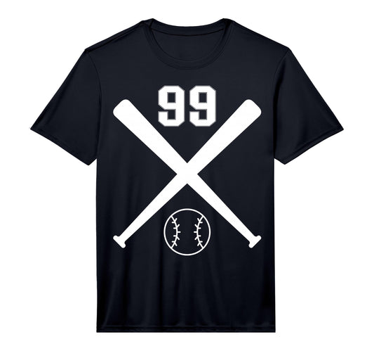 Baseball Softball Number 99 Performance T-Shirt - Novelty Apparel Unisex - T-Shirt, Sweatshirt, Hoodie
