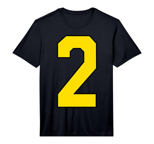 Yellow Sports Team Number 2 Fan Performance T-Shirt - Unique Graphic Unisex - T-Shirt, Sweatshirt, Hoodie