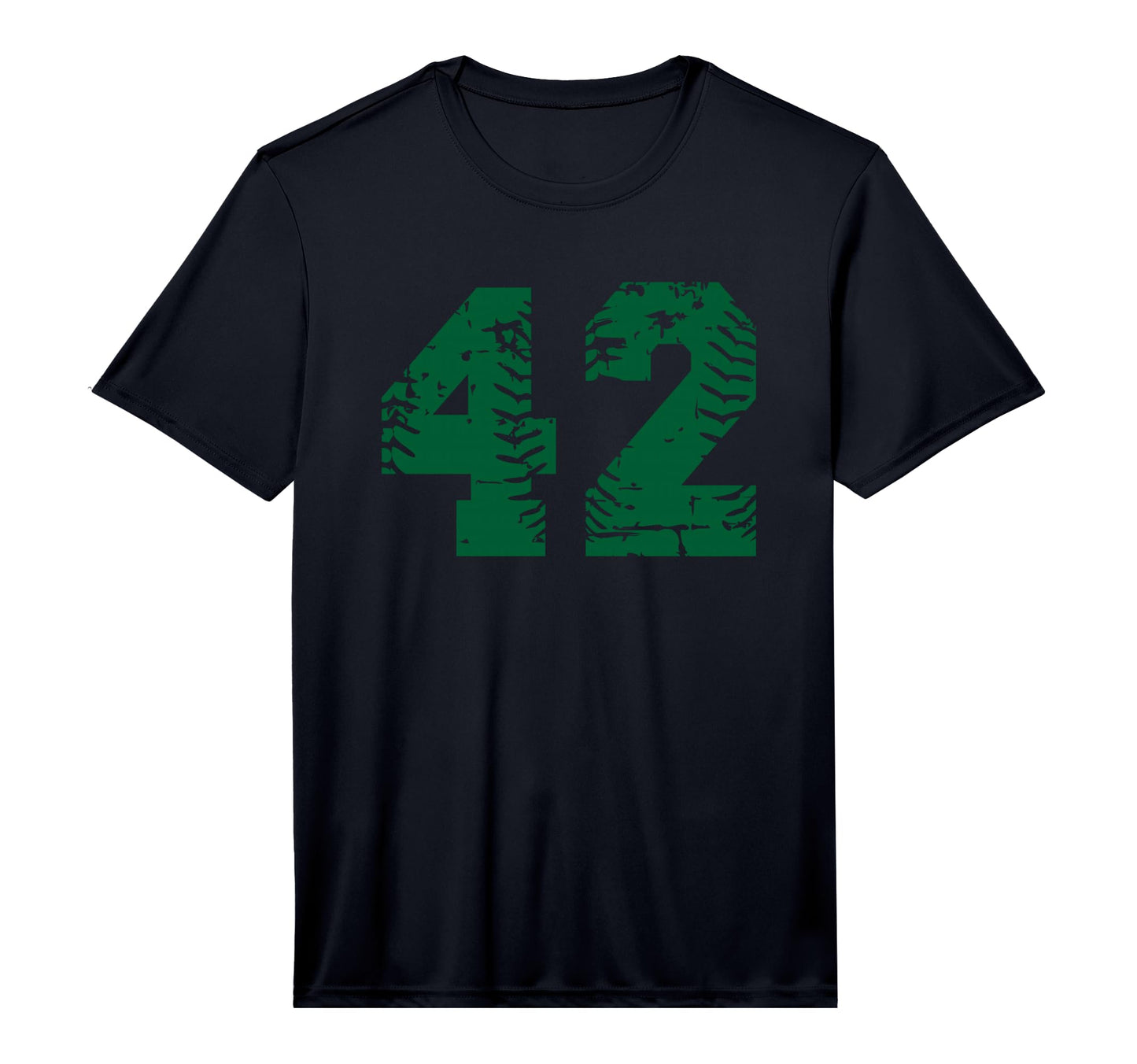 Number 42 Baseball Softball Green T-Shirt - Custom Art Print for Adults - T-Shirt, Sweatshirt, Hoodie