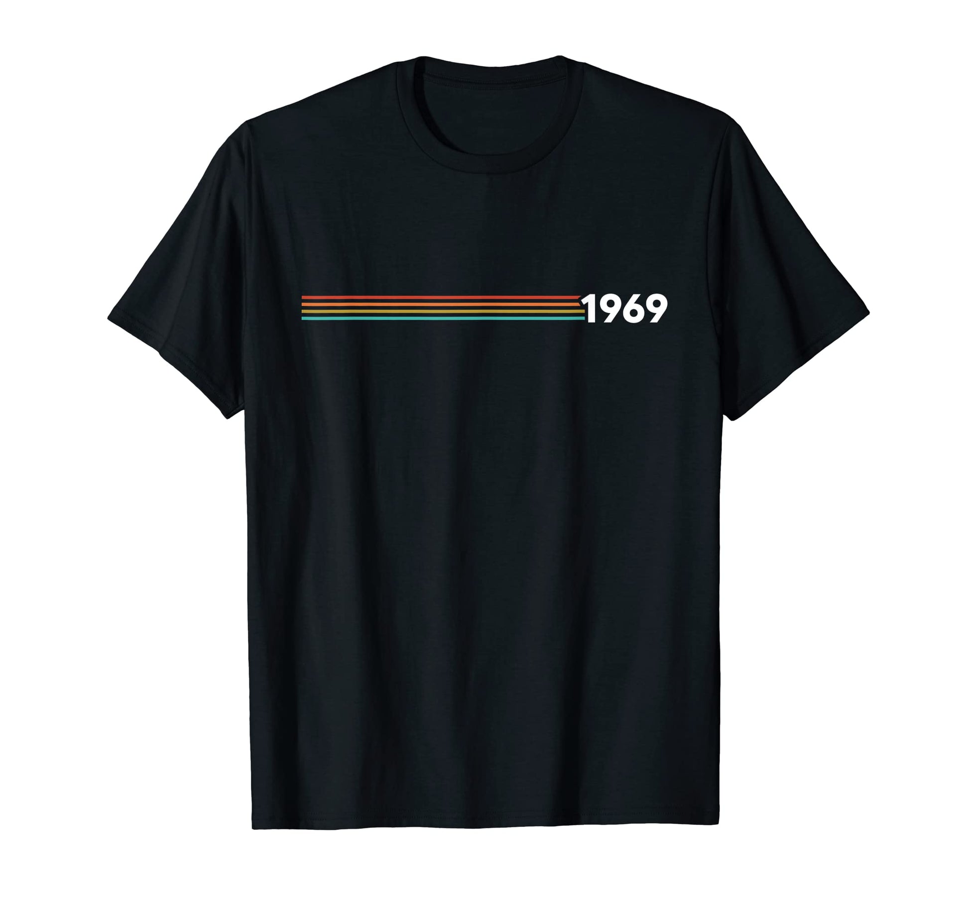 1969 Years Stripe 60S Birthday T-Shirt - Minimalist Print Men Women - T-Shirt, Sweatshirt, Hoodie