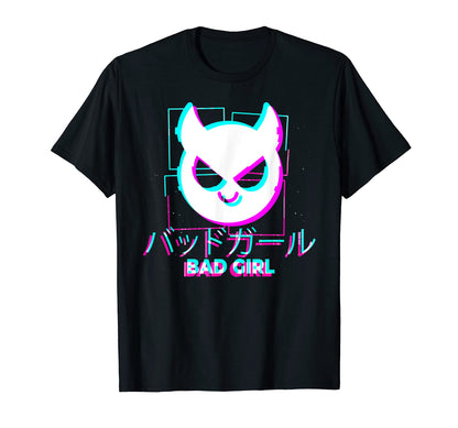 Japanese Glitch Bad Anime Aesthetic T-Shirt - Unique Graphic Men Women - T-Shirt, Sweatshirt, Hoodie