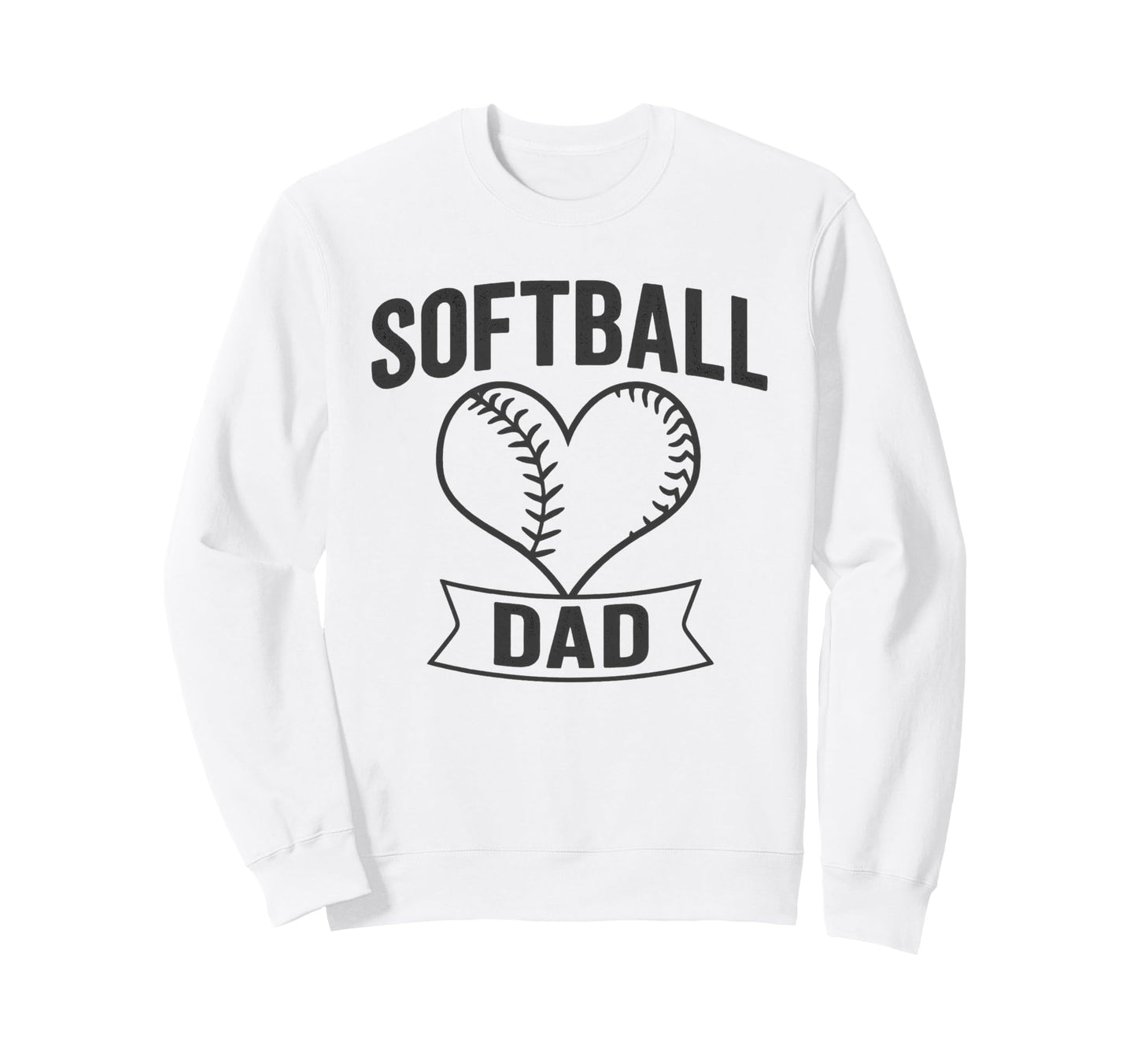 Softball Dad Minimalist Proud Father Sweatshirt - Unique Graphic Men Women - T-Shirt, Sweatshirt, Hoodie