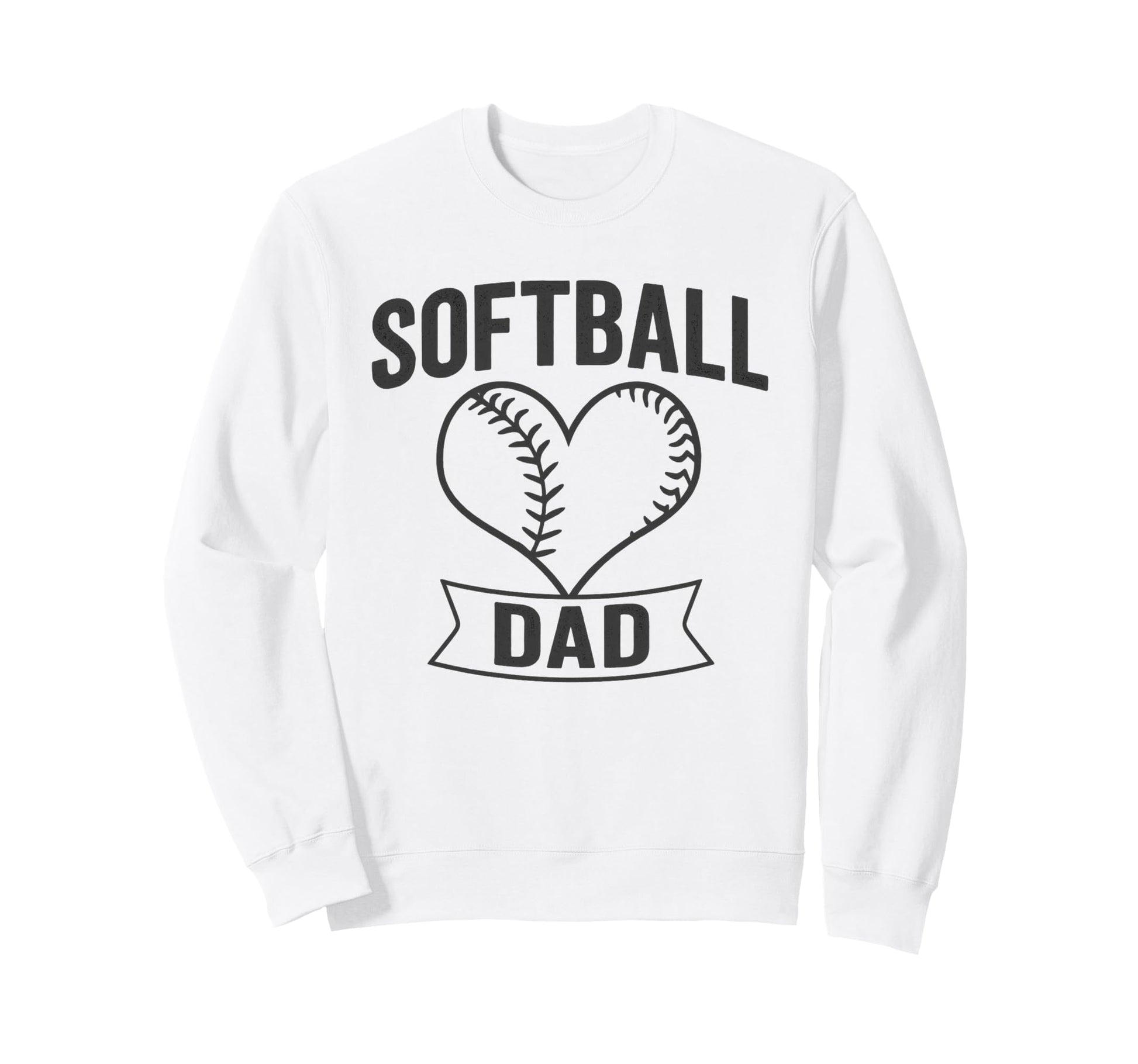 Softball Dad Minimalist Proud Father Sweatshirt - Unique Graphic Men Women - T-Shirt, Sweatshirt, Hoodie