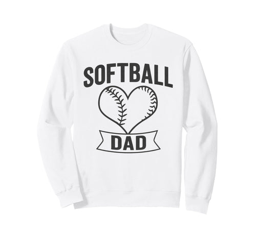 Softball Dad Minimalist Proud Father Sweatshirt - Unique Graphic Men Women - T-Shirt, Sweatshirt, Hoodie