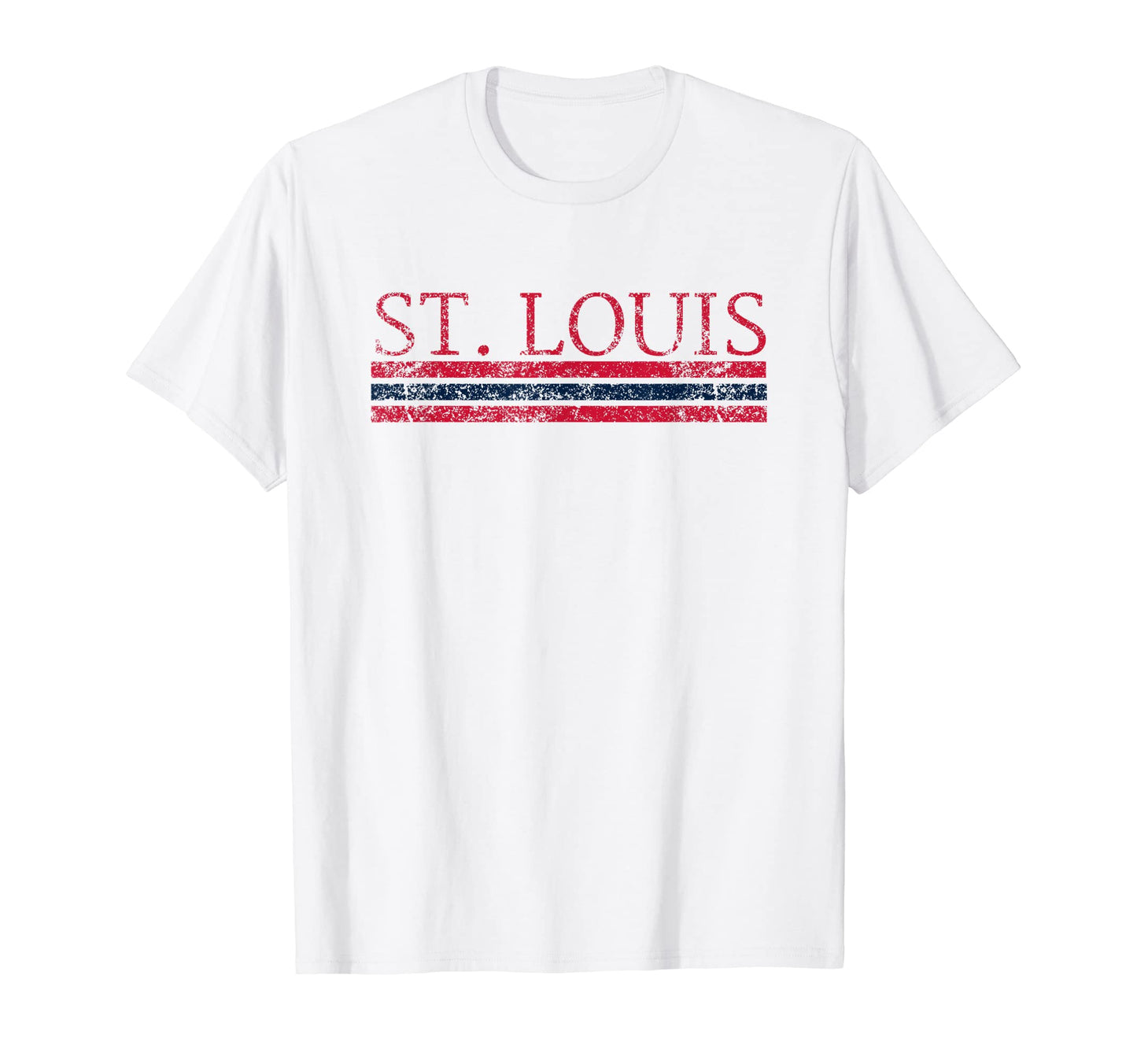 St Louis Missouri Weathered Stripe T-Shirt - Custom Art Print Men Women - T-Shirt, Sweatshirt, Hoodie