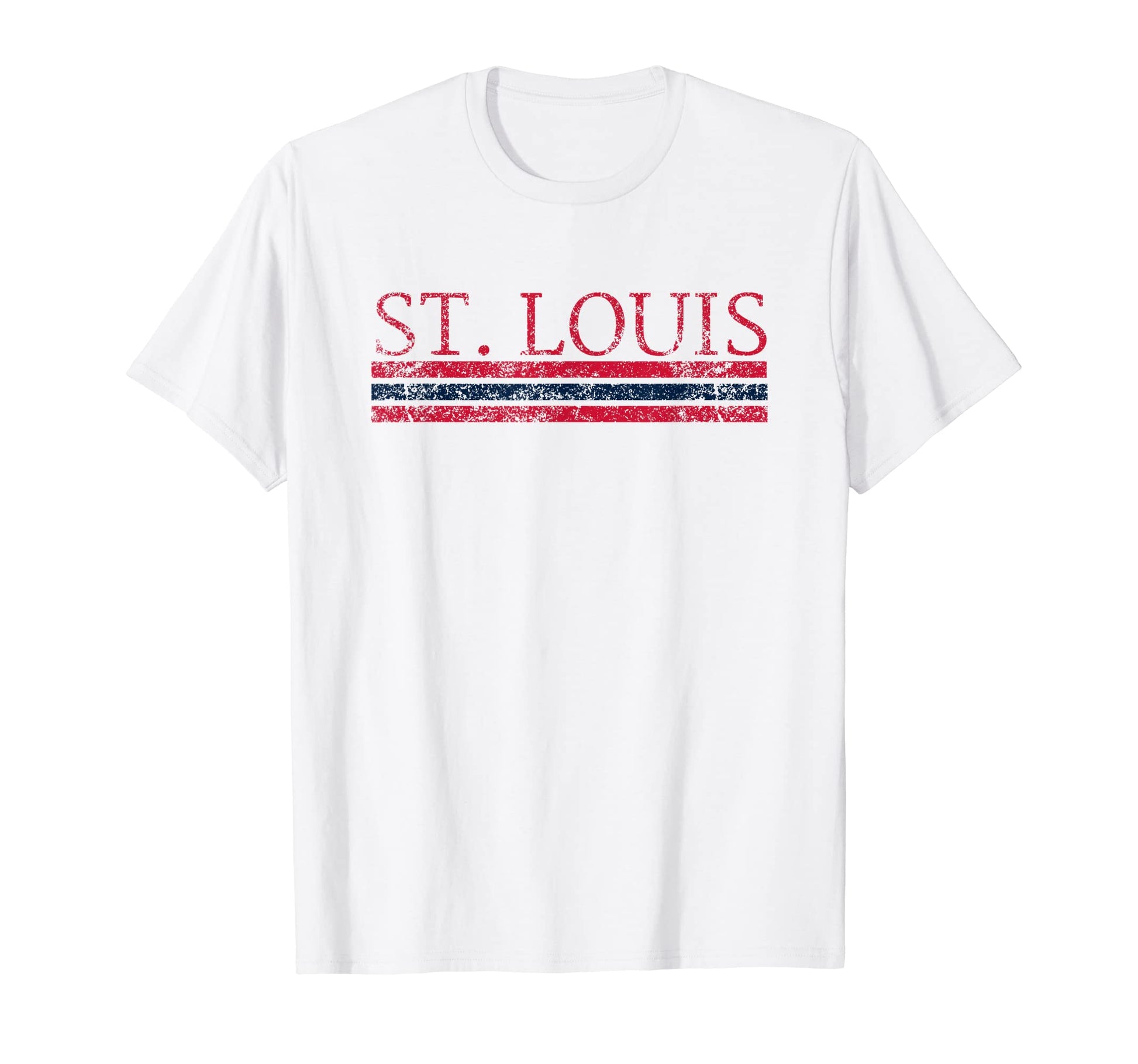 St Louis Missouri Weathered Stripe T-Shirt - Custom Art Print Men Women - T-Shirt, Sweatshirt, Hoodie
