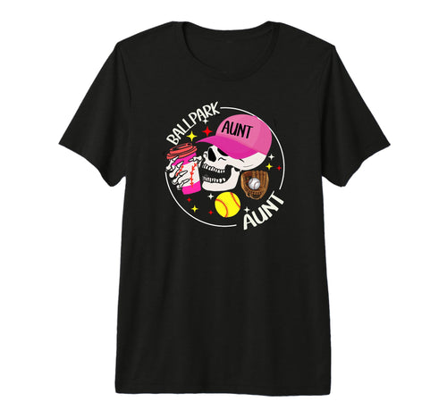 Ballpark Aunt Baseball Softball Aunt Tri T-Shirt - Custom Art Print Unisex - T-Shirt, Sweatshirt, Hoodie