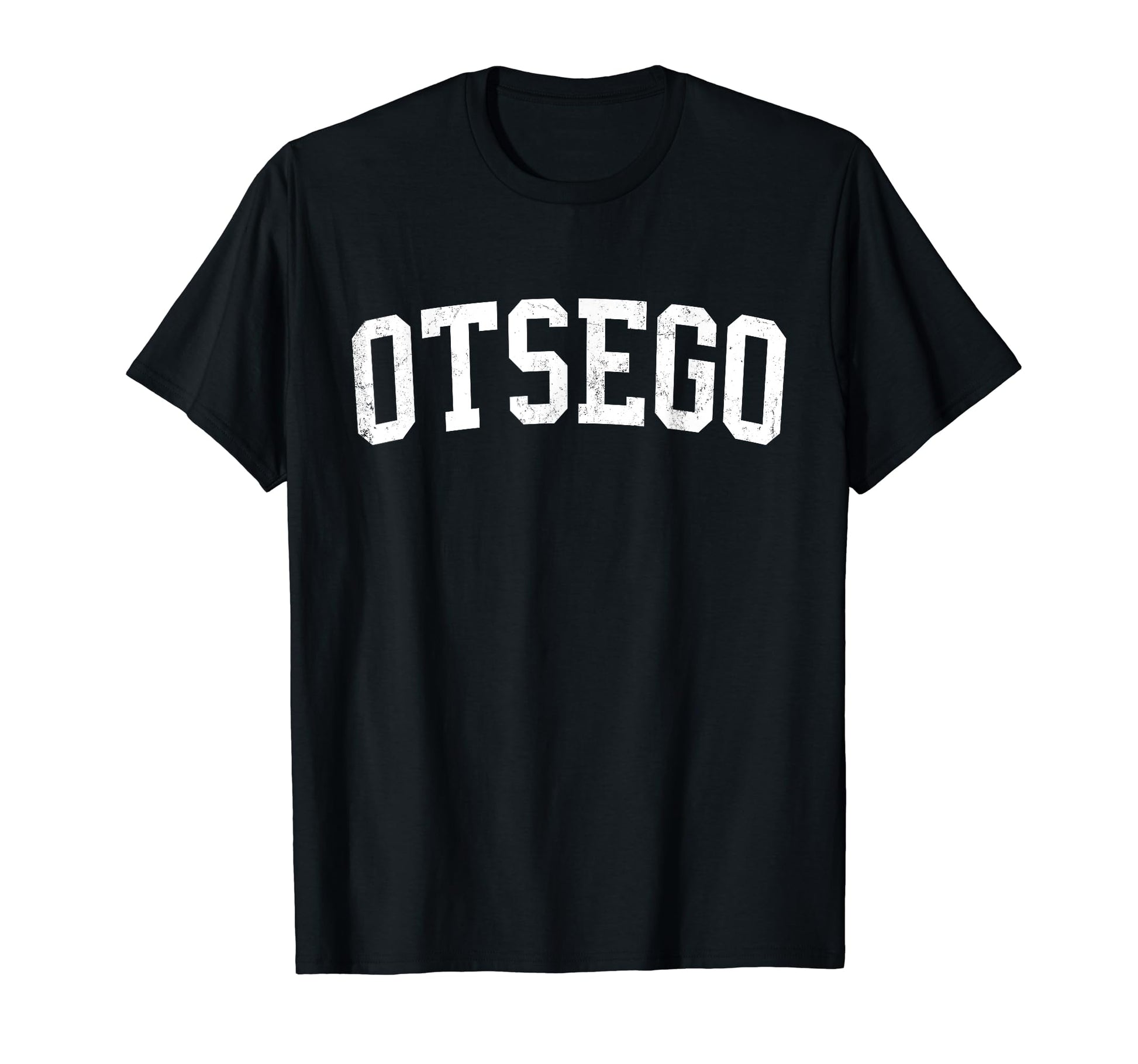 Otsego Mn Distressed White Varsity T-Shirt - Trendy Graphic for Adults - T-Shirt, Sweatshirt, Hoodie