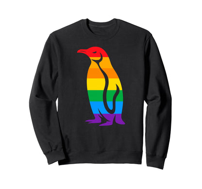 Penguin Rainbow Lgbt Lesbian Gay Sweatshirt - Streetwear Style Men Women - T-Shirt, Sweatshirt, Hoodie