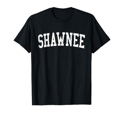 Shawnee Ks Distressed White Varsity T-Shirt - Casual Everyday Wear Unisex - T-Shirt, Sweatshirt, Hoodie