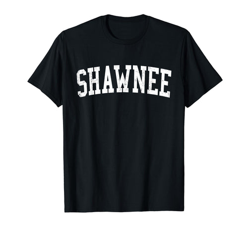 Shawnee Ks Distressed White Varsity T-Shirt - Casual Everyday Wear Unisex - T-Shirt, Sweatshirt, Hoodie