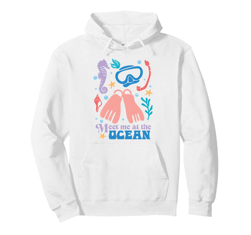 Meet Me Ocean Boho Beach Vacation Hoodie - Graphic Print Men Women - T-Shirt, Sweatshirt, Hoodie