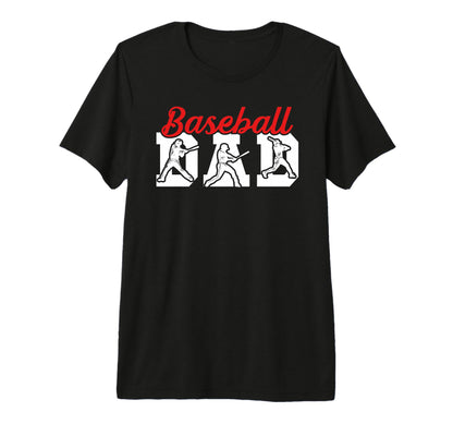 Mens Baseball Dad Proud Baseball T-Shirt - Minimalist Print for Adults - T-Shirt, Sweatshirt, Hoodie