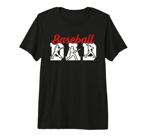 Mens Baseball Dad Proud Baseball T-Shirt - Minimalist Print for Adults - T-Shirt, Sweatshirt, Hoodie