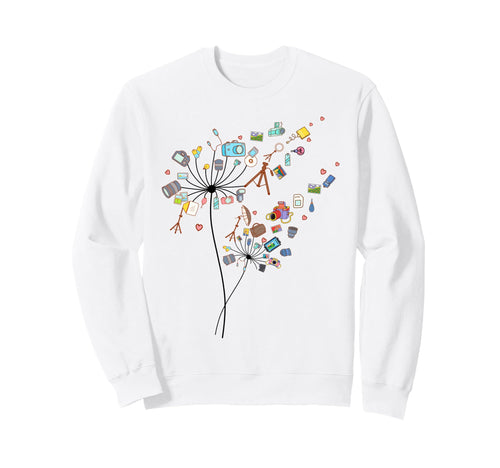 Photographer Camera Dandelion Sweatshirt - Fun Novelty Design Men Women - T-Shirt, Sweatshirt, Hoodie