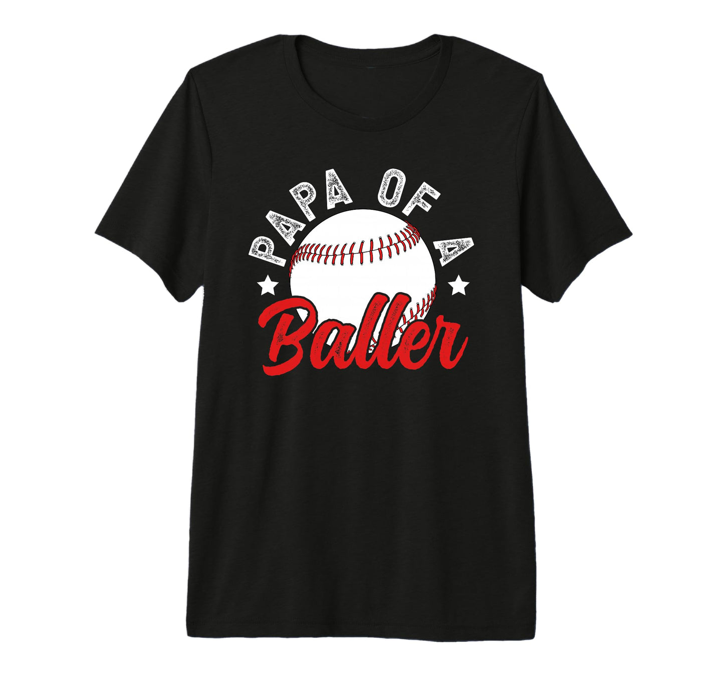 Mens Papa Baller Baseball Papa T-Shirt - Aesthetic Graphic Men Women - T-Shirt, Sweatshirt, Hoodie