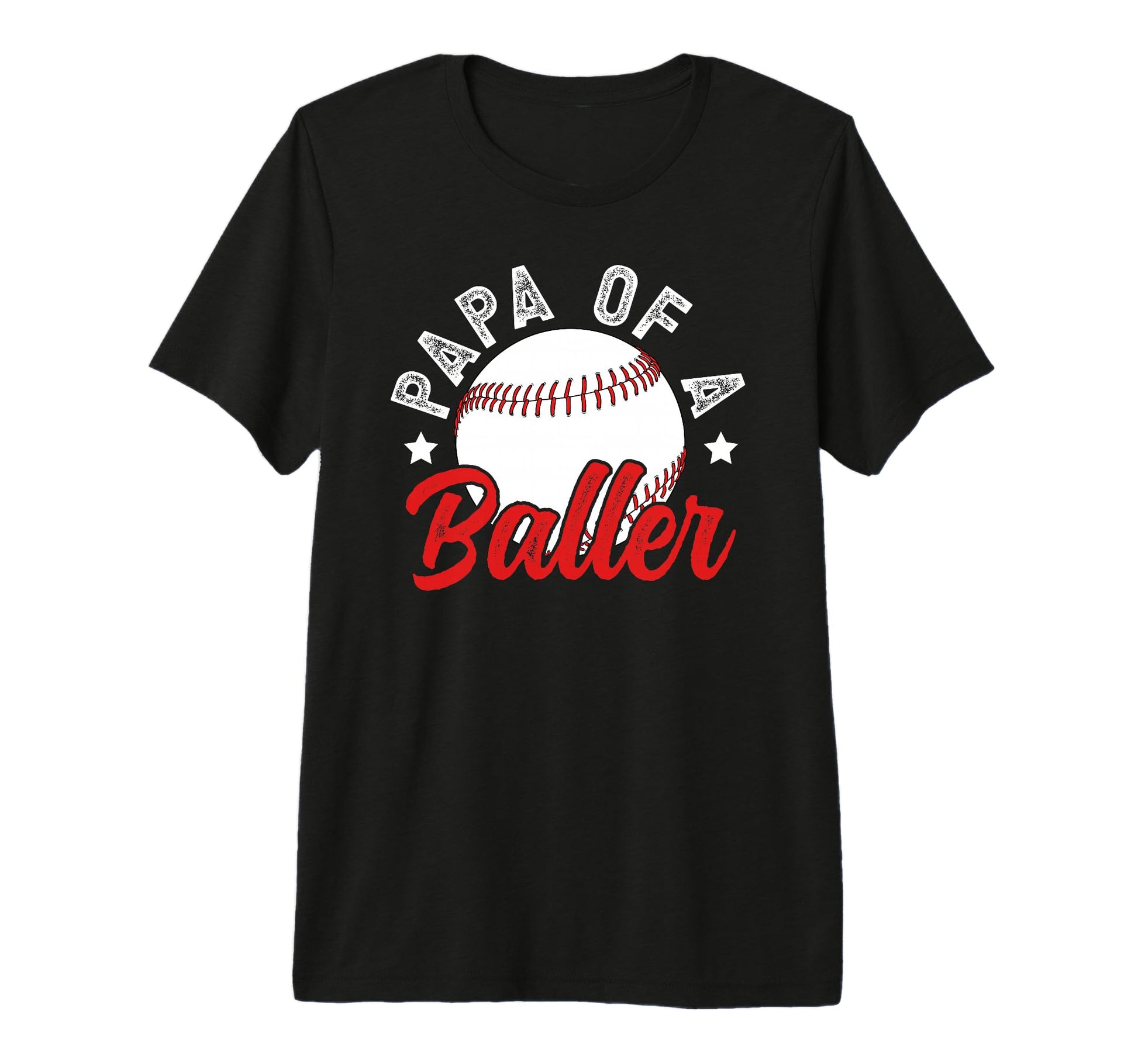 Mens Papa Baller Baseball Papa T-Shirt - Aesthetic Graphic Men Women - T-Shirt, Sweatshirt, Hoodie