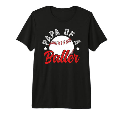 Mens Papa Baller Baseball Papa T-Shirt - Aesthetic Graphic Men Women - T-Shirt, Sweatshirt, Hoodie
