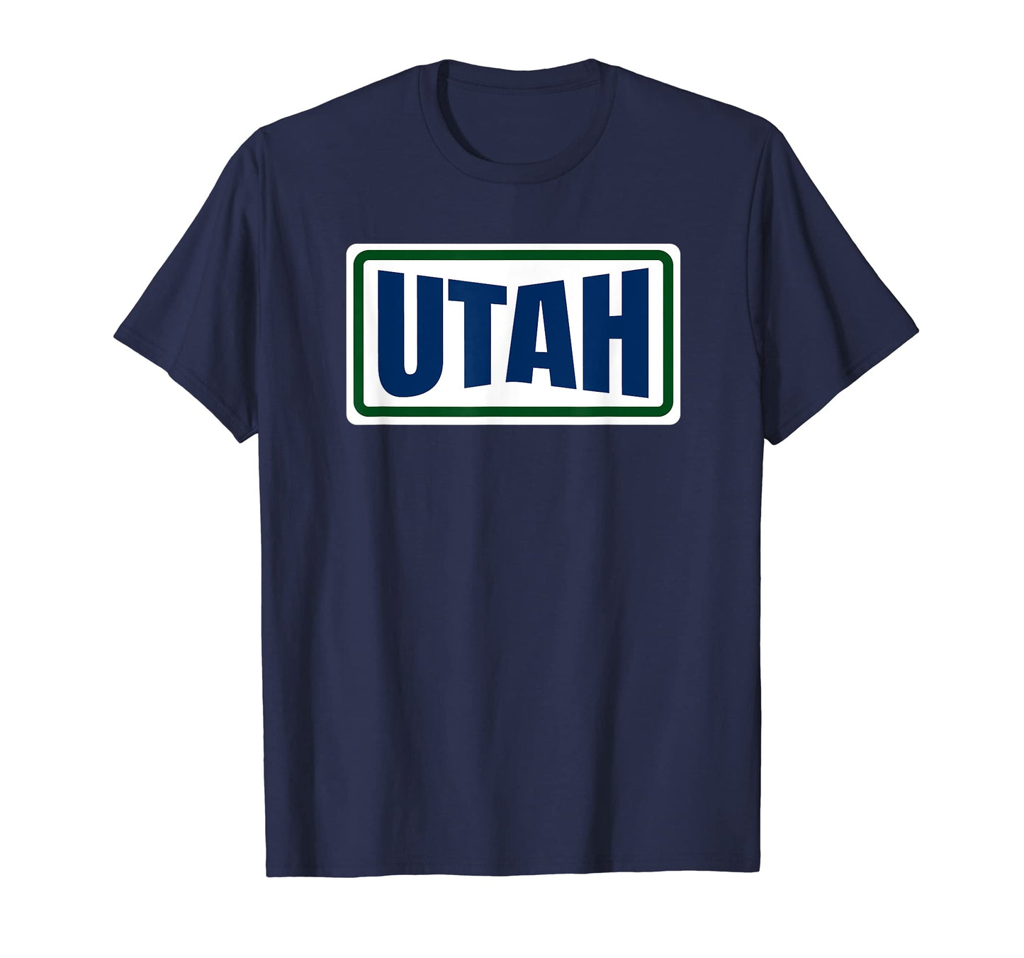 Utah Blue Green Striped Throwback Utah T-Shirt - Novelty Apparel Men Women - T-Shirt, Sweatshirt, Hoodie