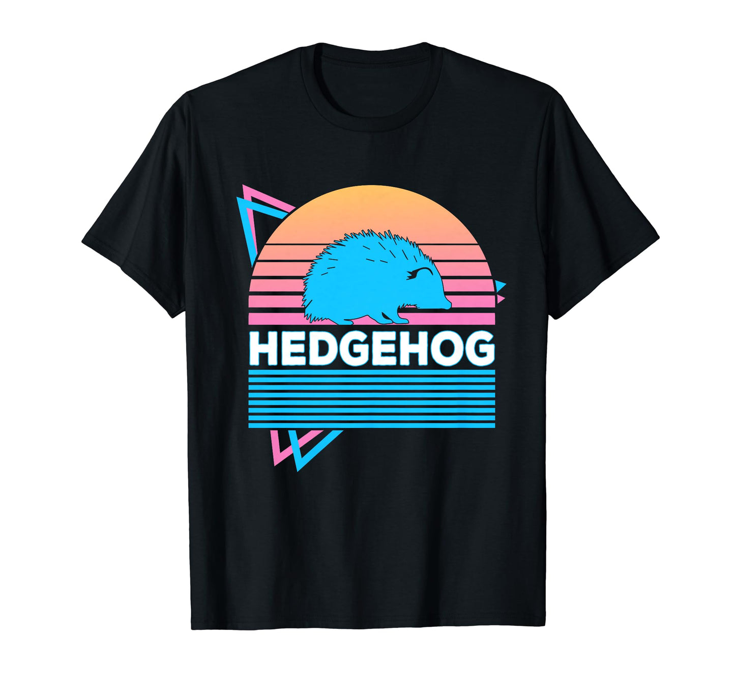 Hedgehog Vaporwave Aesthetic T-Shirt - Minimalist Print Men Women - T-Shirt, Sweatshirt, Hoodie