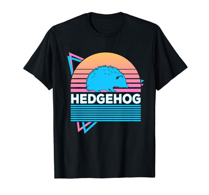 Hedgehog Vaporwave Aesthetic T-Shirt - Minimalist Print Men Women - T-Shirt, Sweatshirt, Hoodie