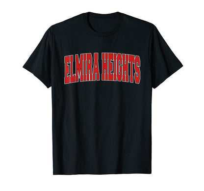 Elmira Heights Ny New York Varsity T-Shirt - Custom Art Print Men Women - T-Shirt, Sweatshirt, Hoodie