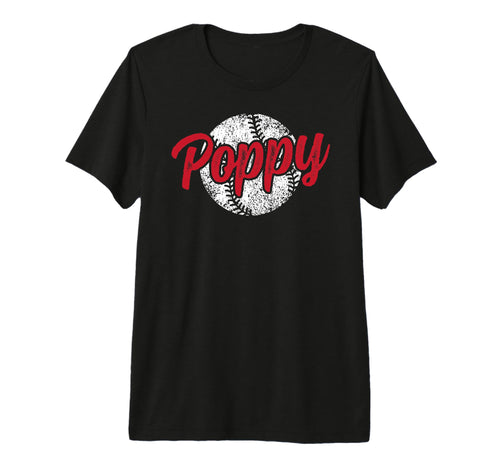 Mens Poppy Proud Baseball Poppy T-Shirt - Custom Art Print for Adults - T-Shirt, Sweatshirt, Hoodie