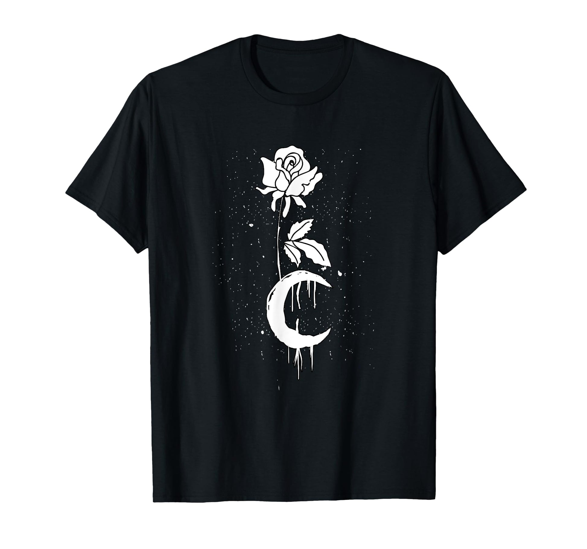 Moon Rose Occult Gothic Harajuku T-Shirt - Custom Art Print Men Women - T-Shirt, Sweatshirt, Hoodie