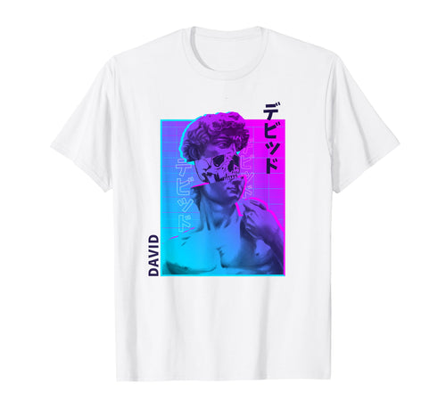 Vaporwave Aesthetic David Statue Bust T-Shirt - Graphic Print Men Women - T-Shirt, Sweatshirt, Hoodie