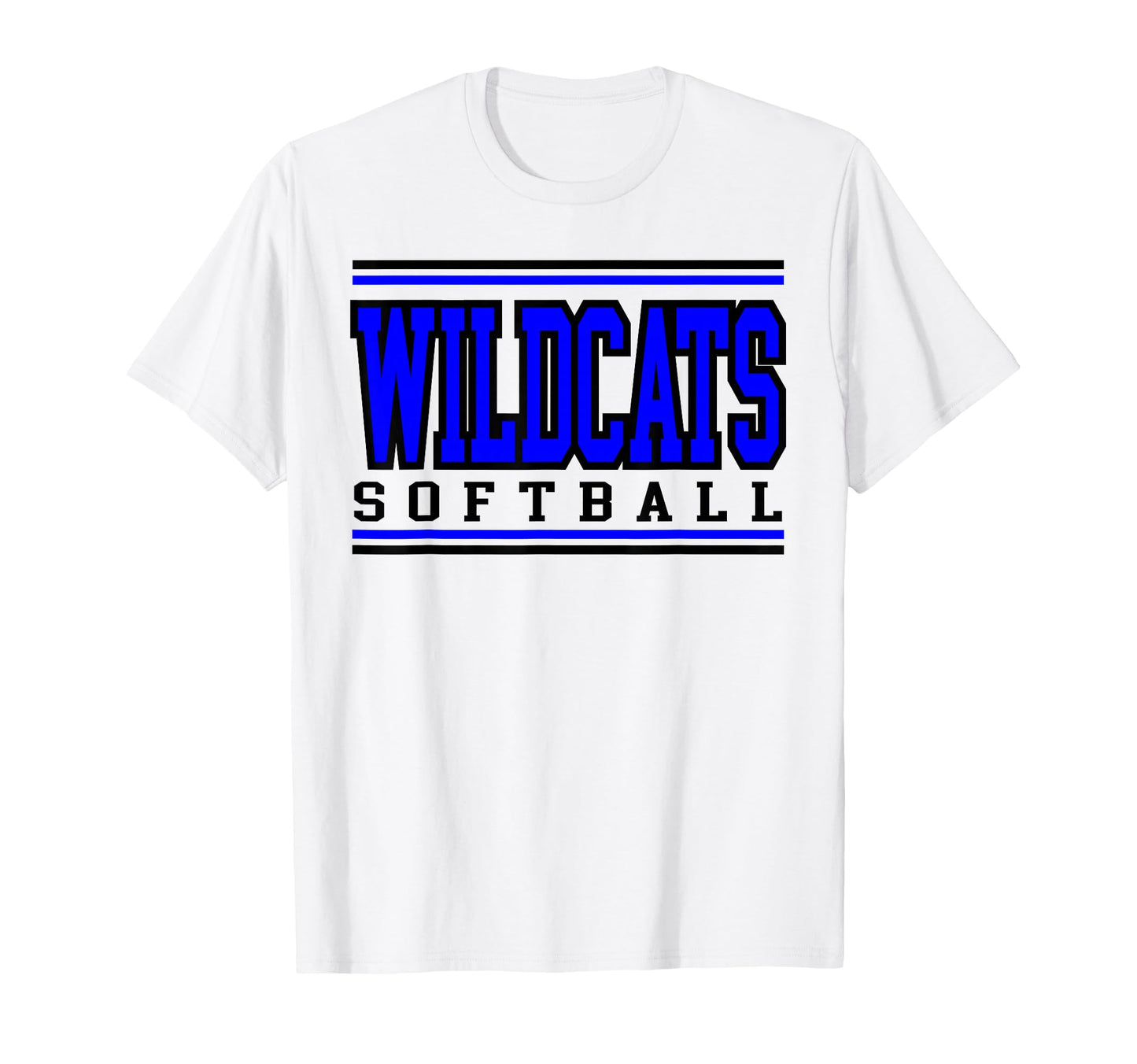 Wildcats Softball Mom Game Day Royal T-Shirt - Custom Art Print Men Women - T-Shirt, Sweatshirt, Hoodie