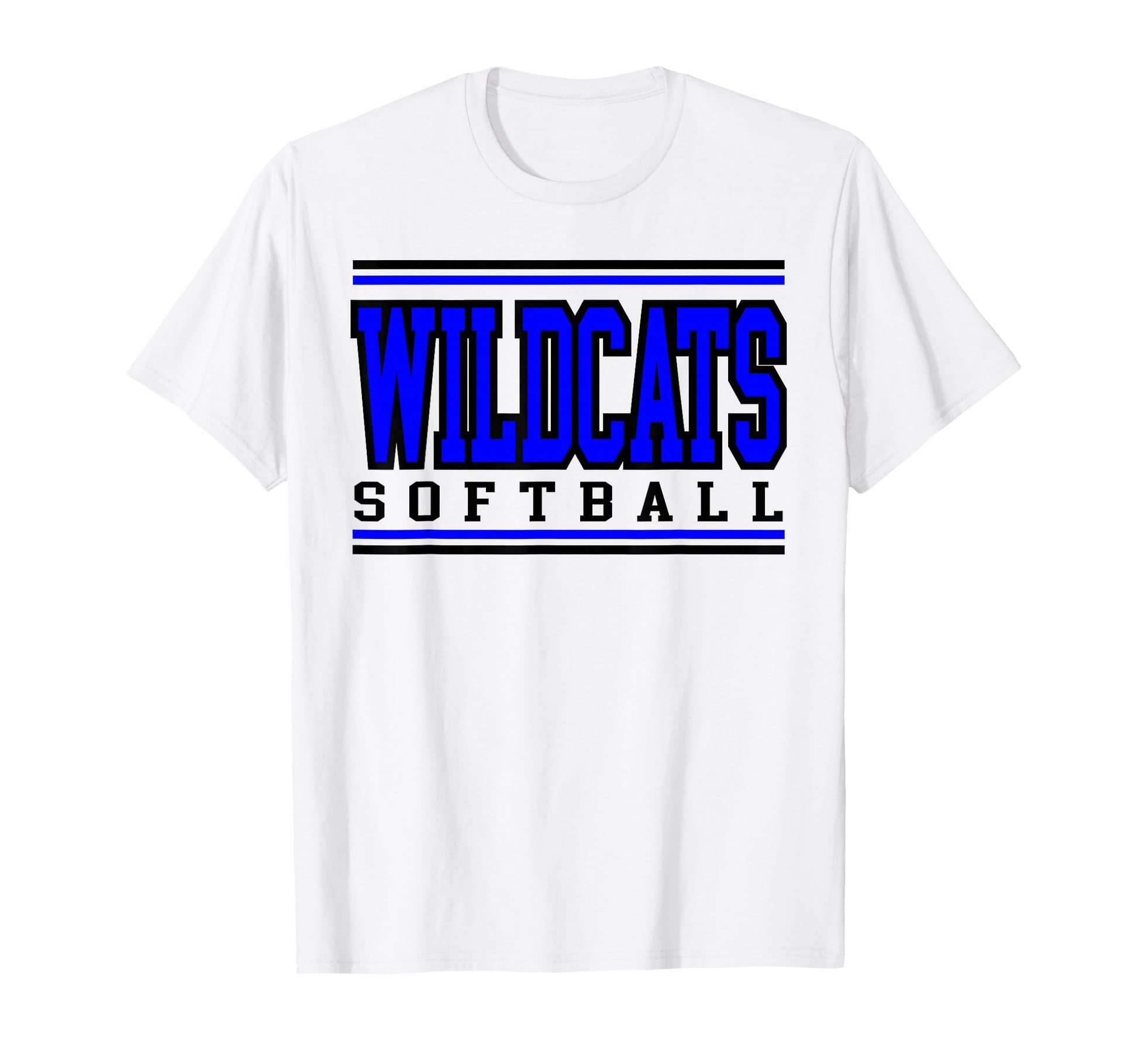 Wildcats Softball Mom Game Day Royal T-Shirt - Custom Art Print Men Women - T-Shirt, Sweatshirt, Hoodie