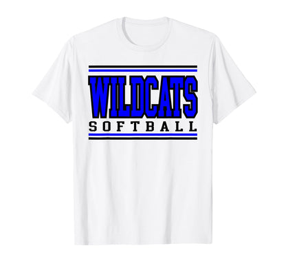 Wildcats Softball Mom Game Day Royal T-Shirt - Custom Art Print Men Women - T-Shirt, Sweatshirt, Hoodie