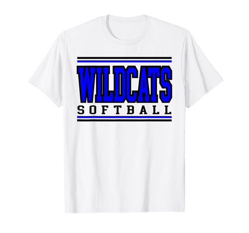 Wildcats Softball Mom Game Day Royal T-Shirt - Custom Art Print Men Women - T-Shirt, Sweatshirt, Hoodie